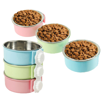 Colorful hanging dog bowl pet feeder with adjustable height silicone anti-slip base Item Picture