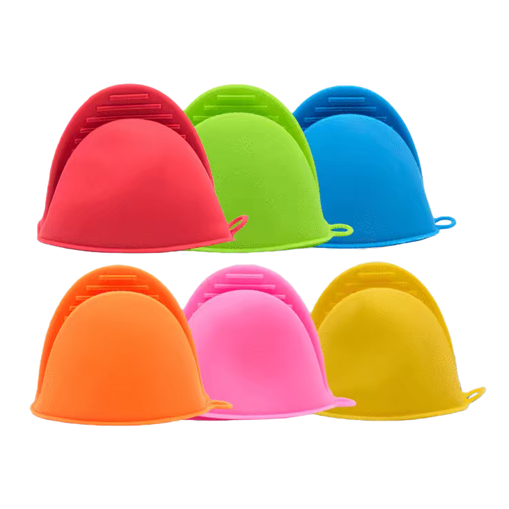 Colorful heat-insulating and heat-resistant hand clamps, kitchen multi-functional silicone clamps, high-temperature resistant and anti-slip clamps Item Picture
