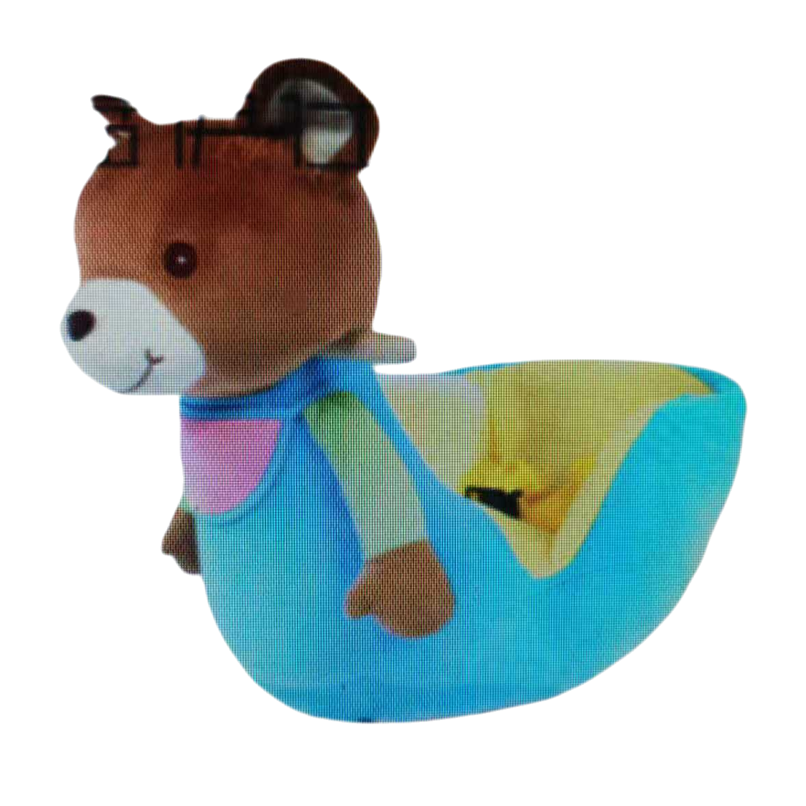 Brown bear-shaped children's rocking horse mounts with safe rounded corners and a stable base Item Picture