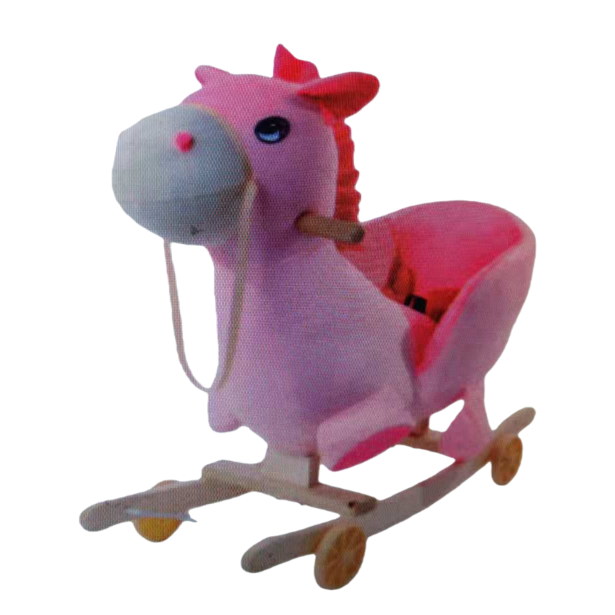 Pink rocking horse children's educational toy, safe and environmentally friendly, baby early education mount Item Picture
