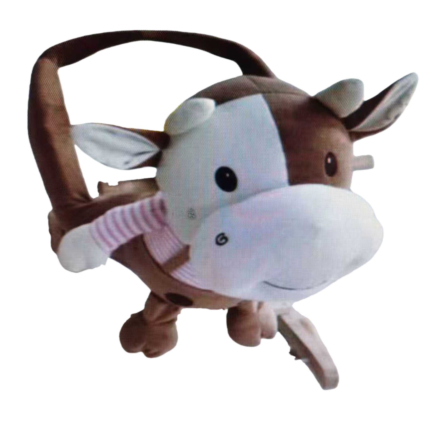 The brown spotted cow shaped swing toy is a cute and fun children's educational and soothing toy Item Picture