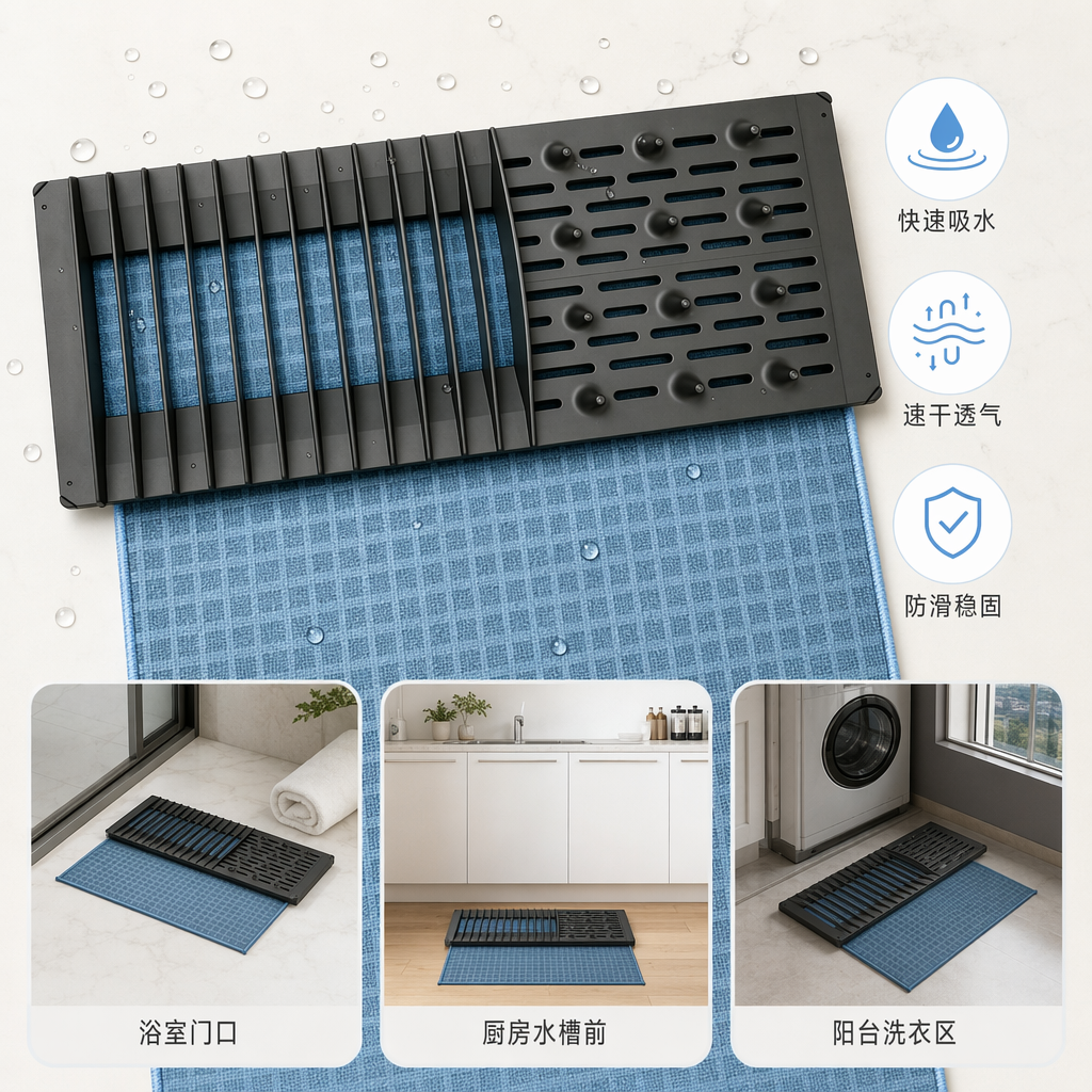 Daily necessities storage and organization rack, multi-functional storage rack, no need for drilling, for kitchen and bathroom use Specification image