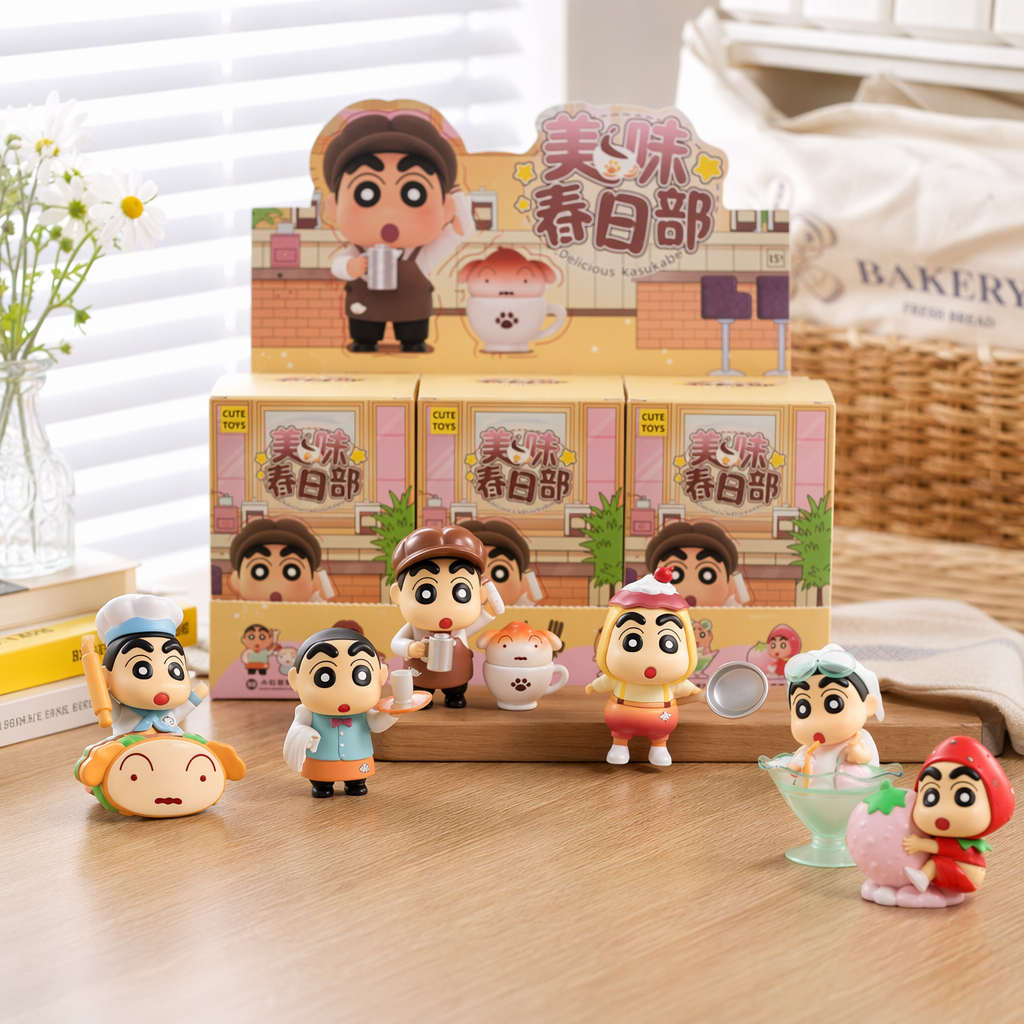 Crayon Shin-chan Delicious Spring Season Series Blind Box Toy Set of six character figurines details Picture