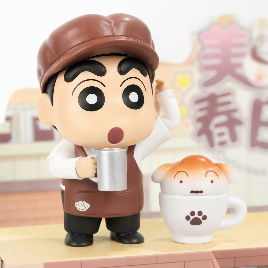 Crayon Shin-chan Delicious Spring Season Series Blind Box Toy Set of six character figurines Application Scenario