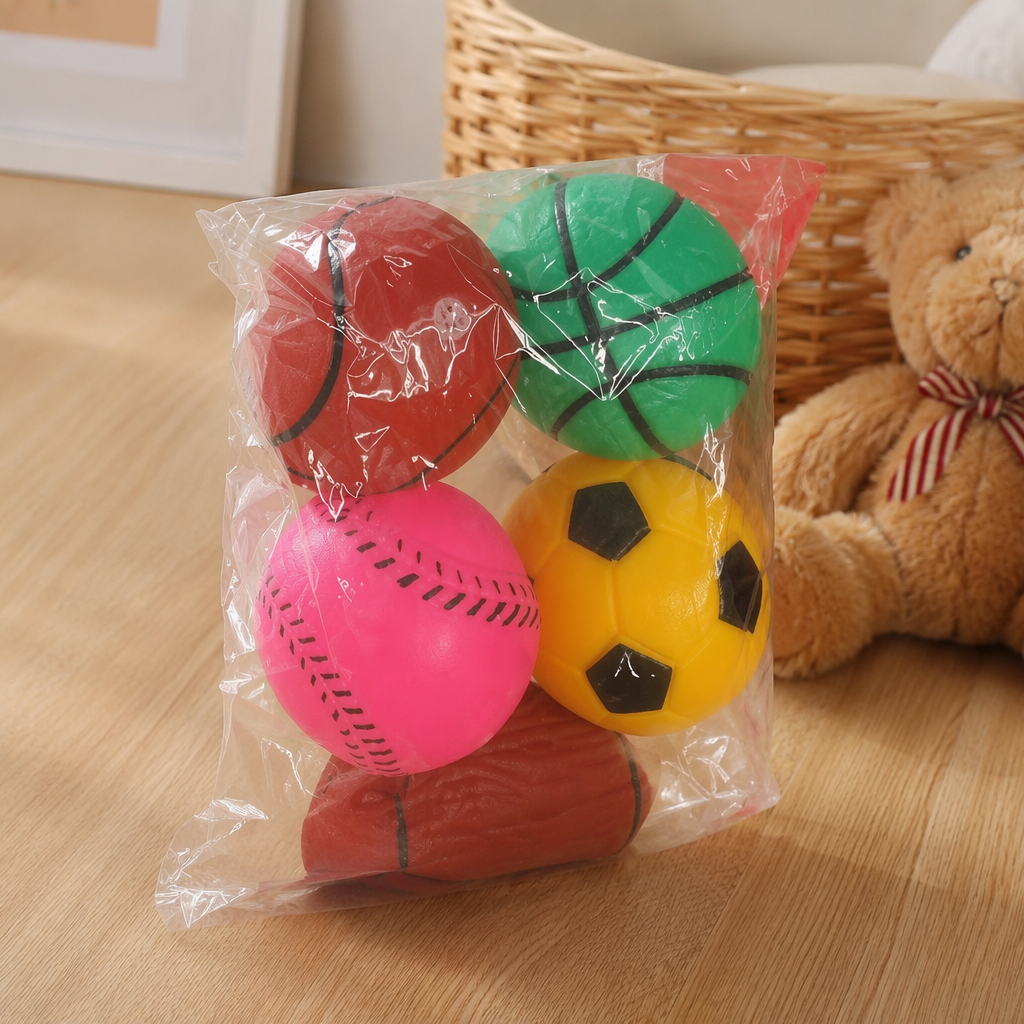 Colorful toy balls, children's educational grasping and bouncing balls, multi-color mixed packaging, safe and non-toxic details Picture