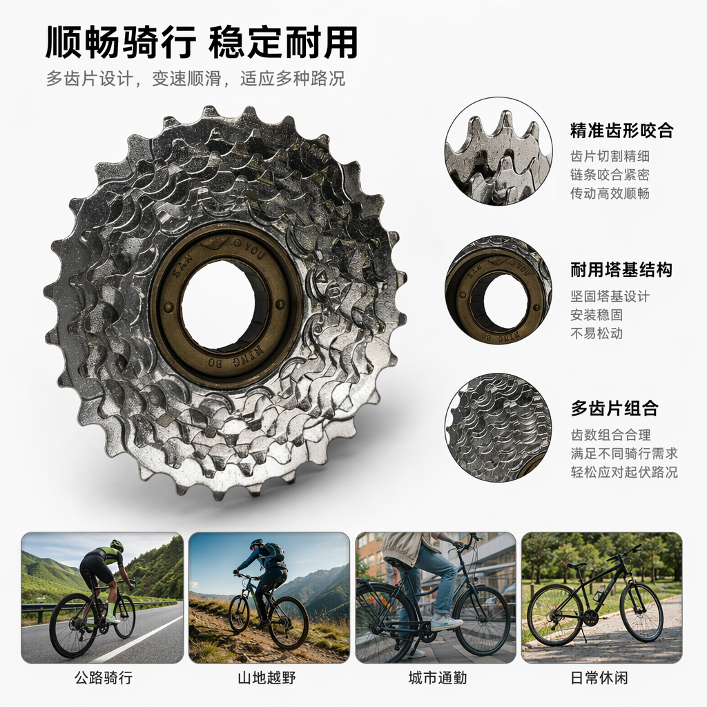 银色多层齿轮片 金属精密传动配件 工业模型DIY零件