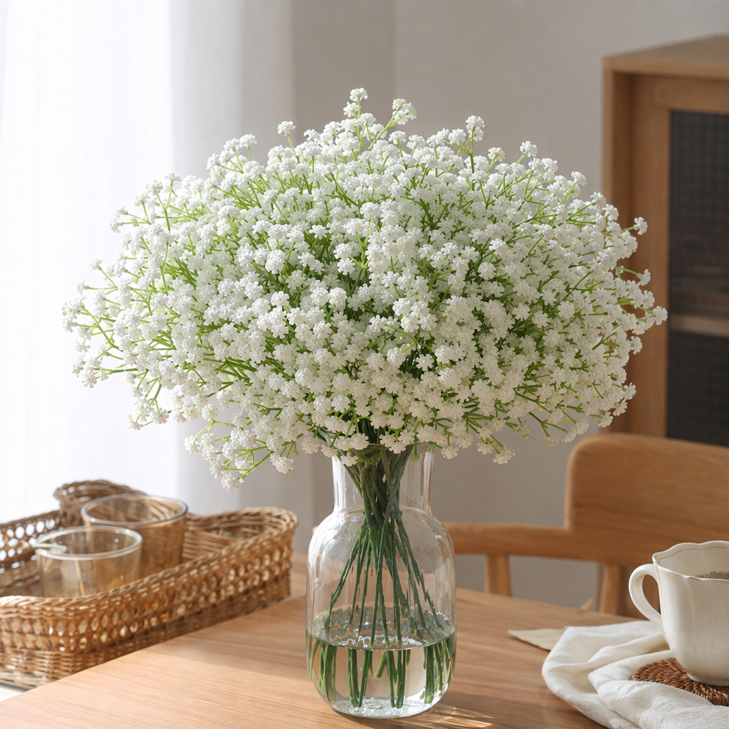 White asters flower bouquets, birthday gifts, wedding hand-held bouquets details Picture