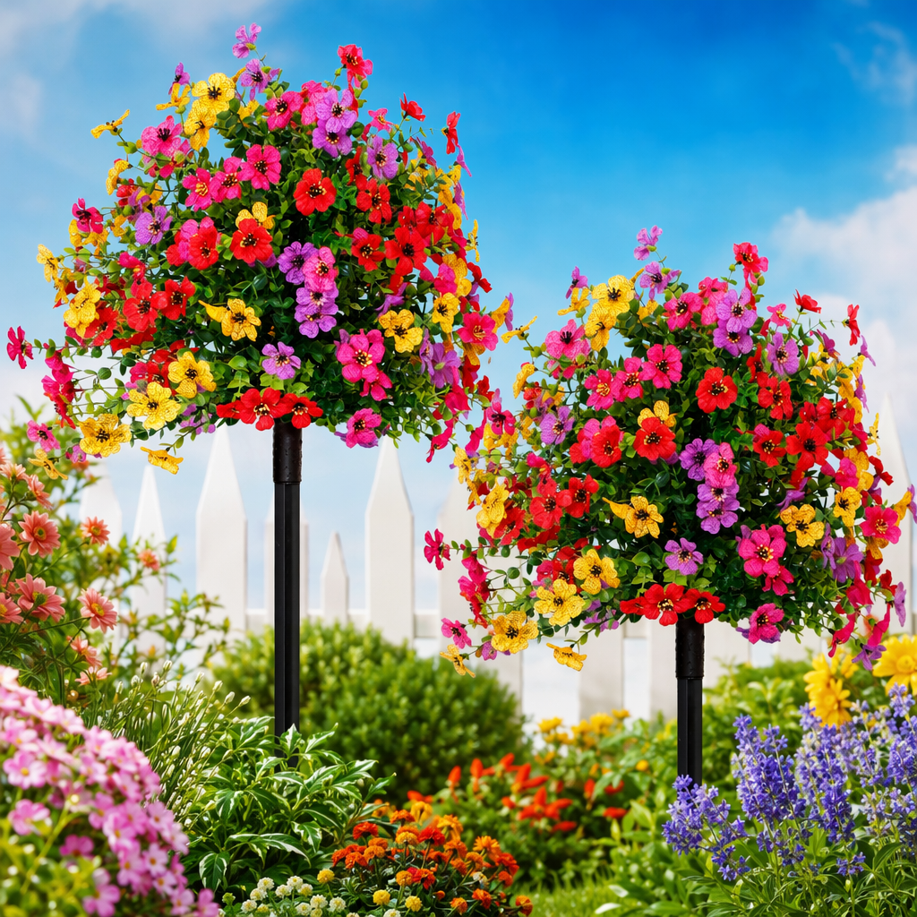 Colorful artificial flower bed decorative items for living room, bedroom and balcony landscaping, potted plants Specification image