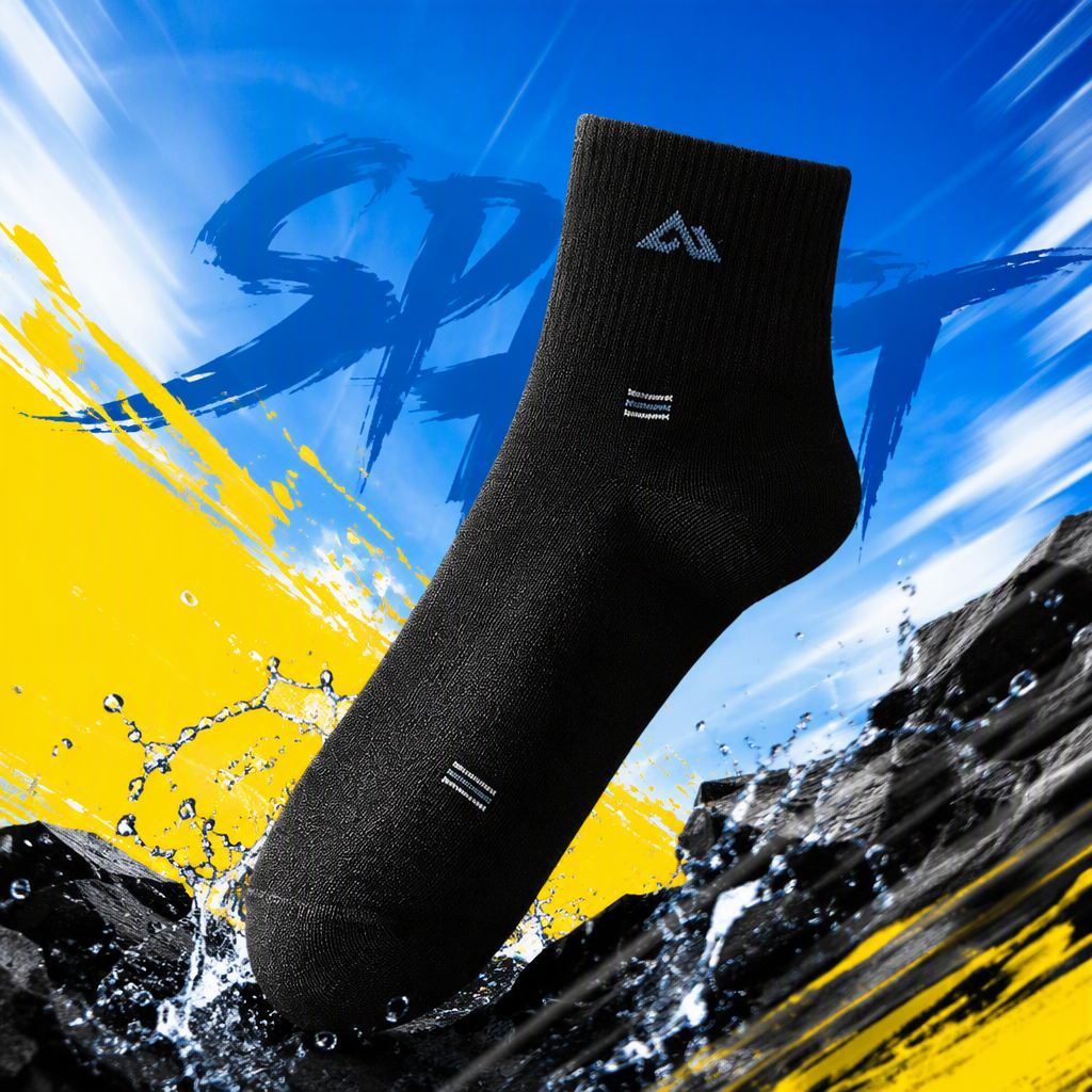 Black pure cotton short socks for both men and women, sweat-absorbing and breathable sports and casual wear Specification image
