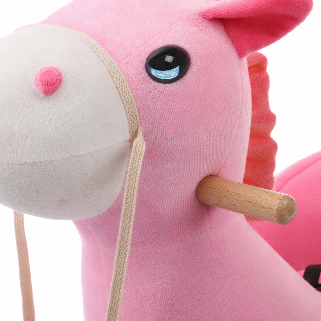 Pink rocking horse children's educational toy, safe and environmentally friendly, baby early education mount Application Scenario