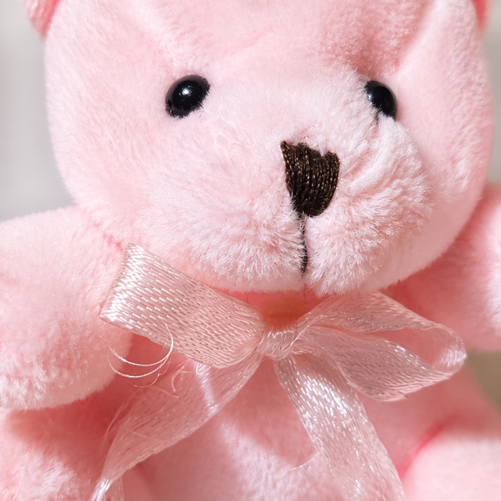 Pink plush bear keychain, cute and adorable hanging accessory, car bag decoration Application Scenario