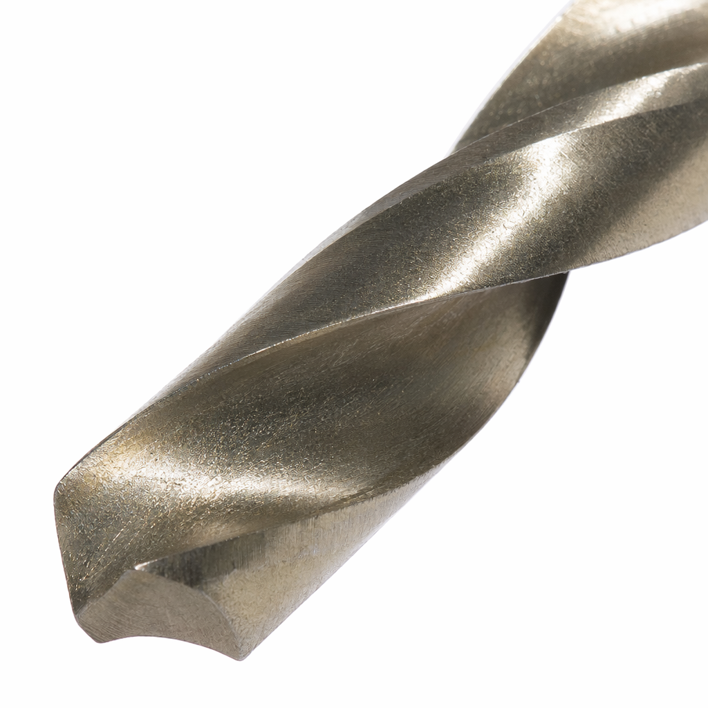 Silver drill bit metal drilling tool, made of high-speed steel with spiral blade design Application Scenario