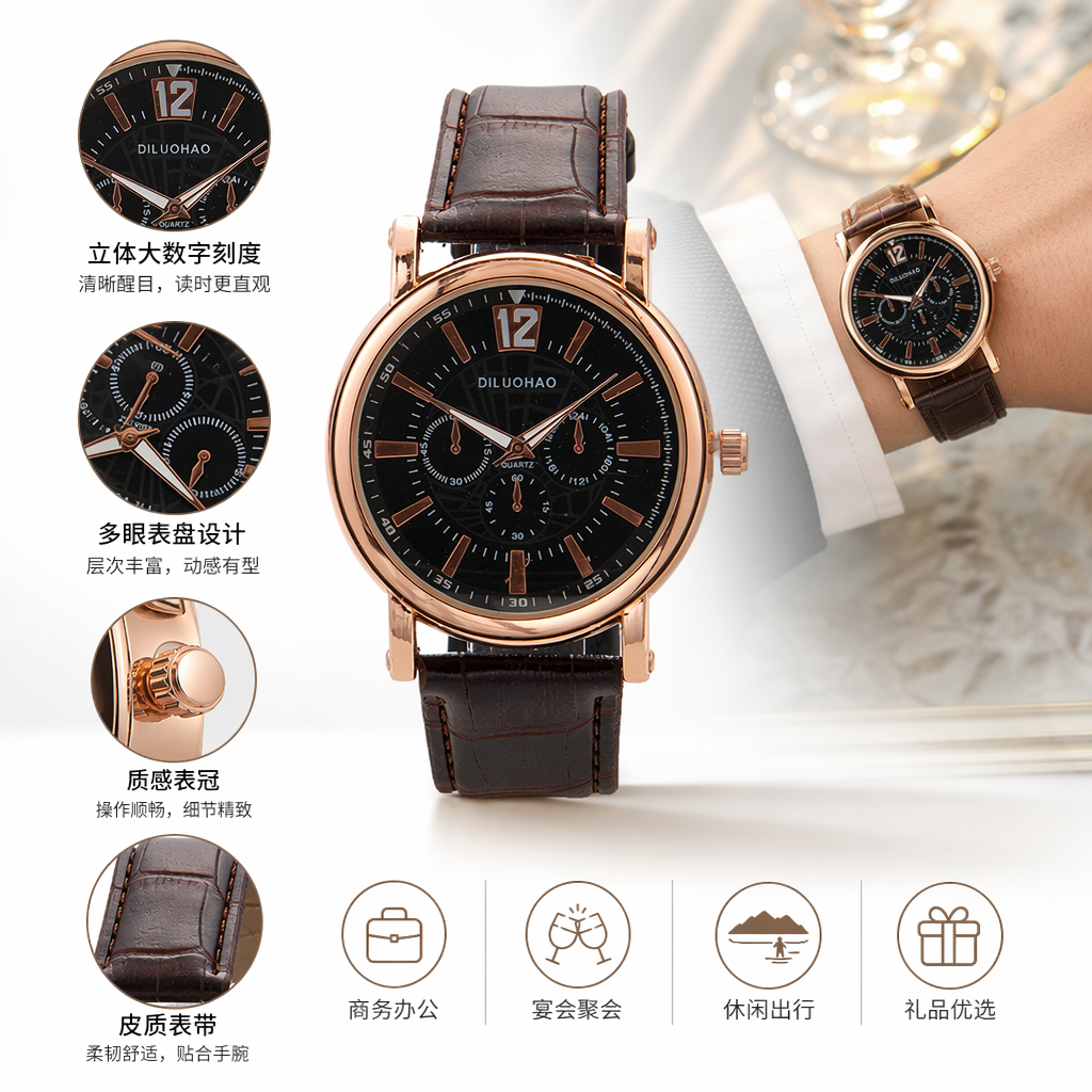 Clothing accessories, other watches, stainless steel straps, business casual wristwatches Application Scenario