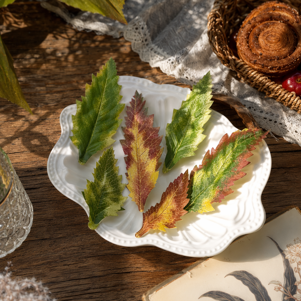 Colorful leaf decorative wall stickers are creative home furnishings for interior soft furnishings details Picture