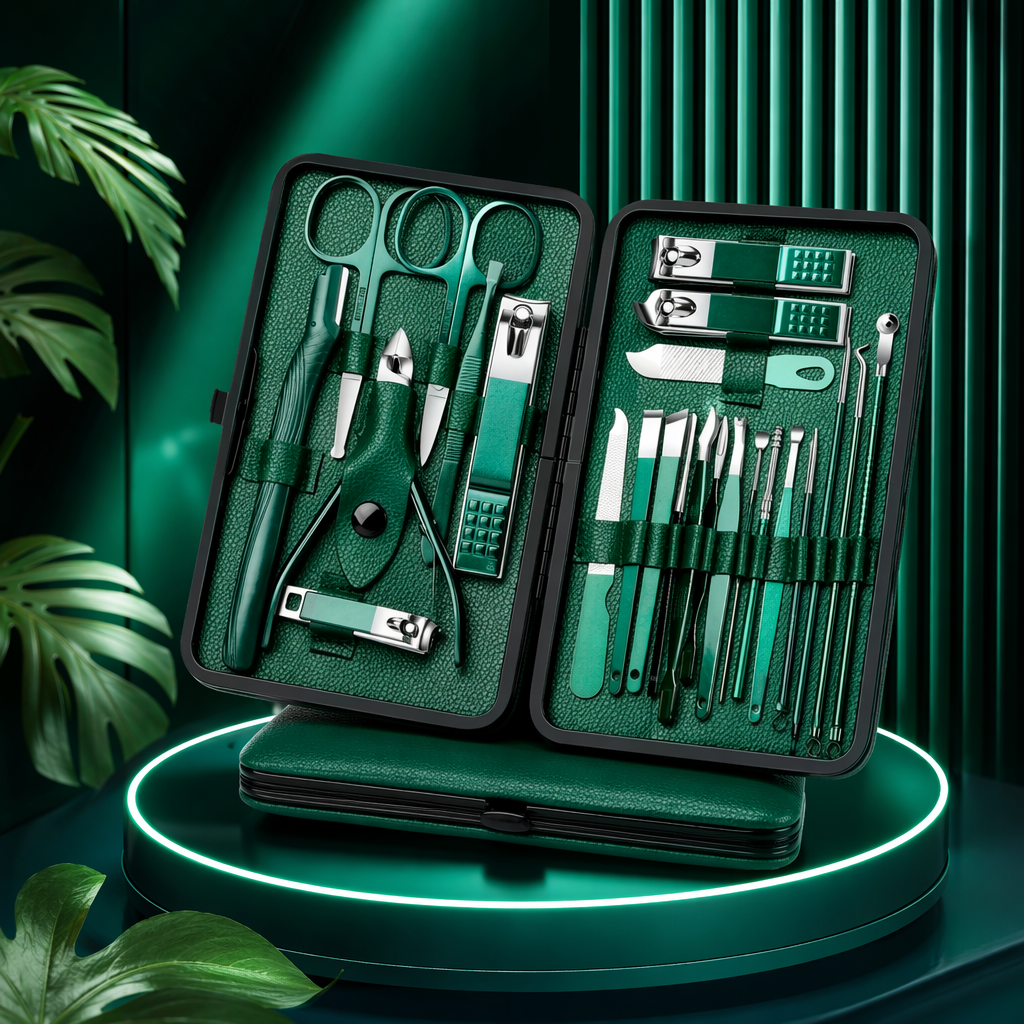 Conjunto de cortador de uñas verde para el hogar herramienta de manicura portátil para niños adultos universal Specification image