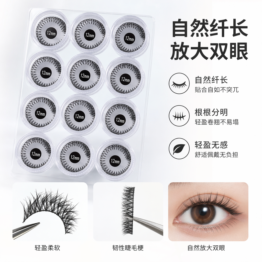This beauty tool is specifically designed for natural curling of false eyelashes, thick and long eyelashes, and single double eyelids Specification image