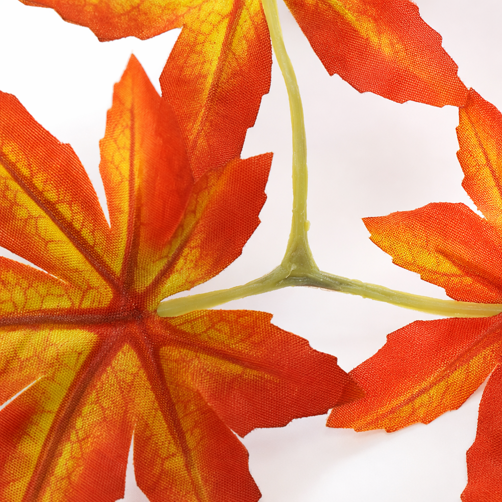 Orange-red maple leaf branch simulation decorative ornaments, home flower arrangement materials Application Scenario