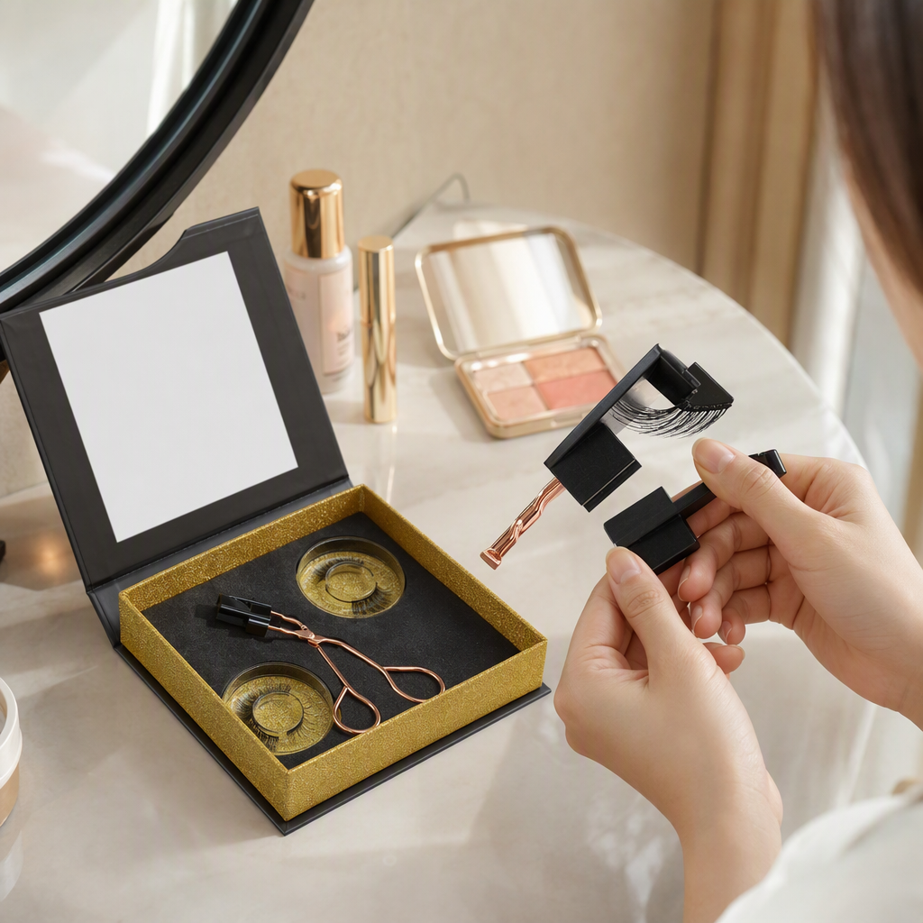 False eyelash beauty tools, makeup and skin care simulation, thickening, natural curling, single cluster, double eye gel Item Picture