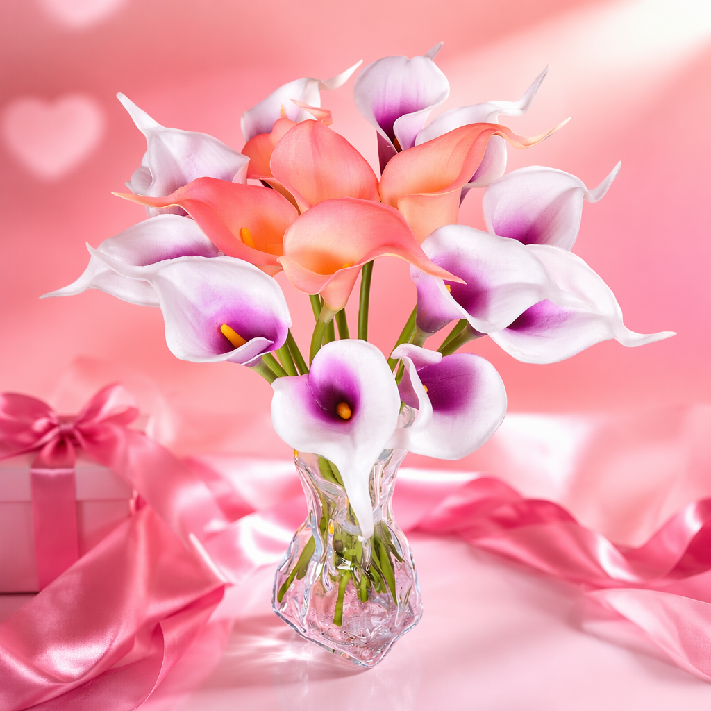 Colorful calla lily bouquets, birthday gifts, Valentine's Day carnations for delivery Specification image