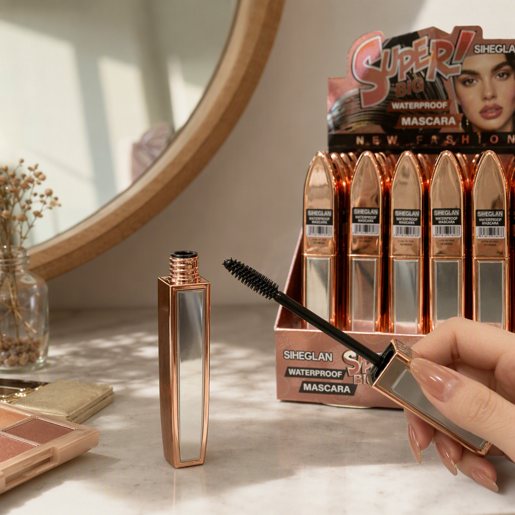The rose gold mascara is long-lasting, slender, curly, waterproof and does not smudge details Picture