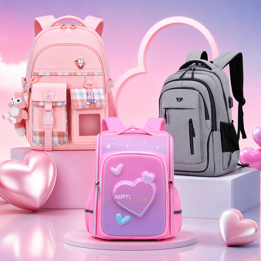 Pink children 's schoolbag lightweight large capacity students' school backpack 🎒 Specification image