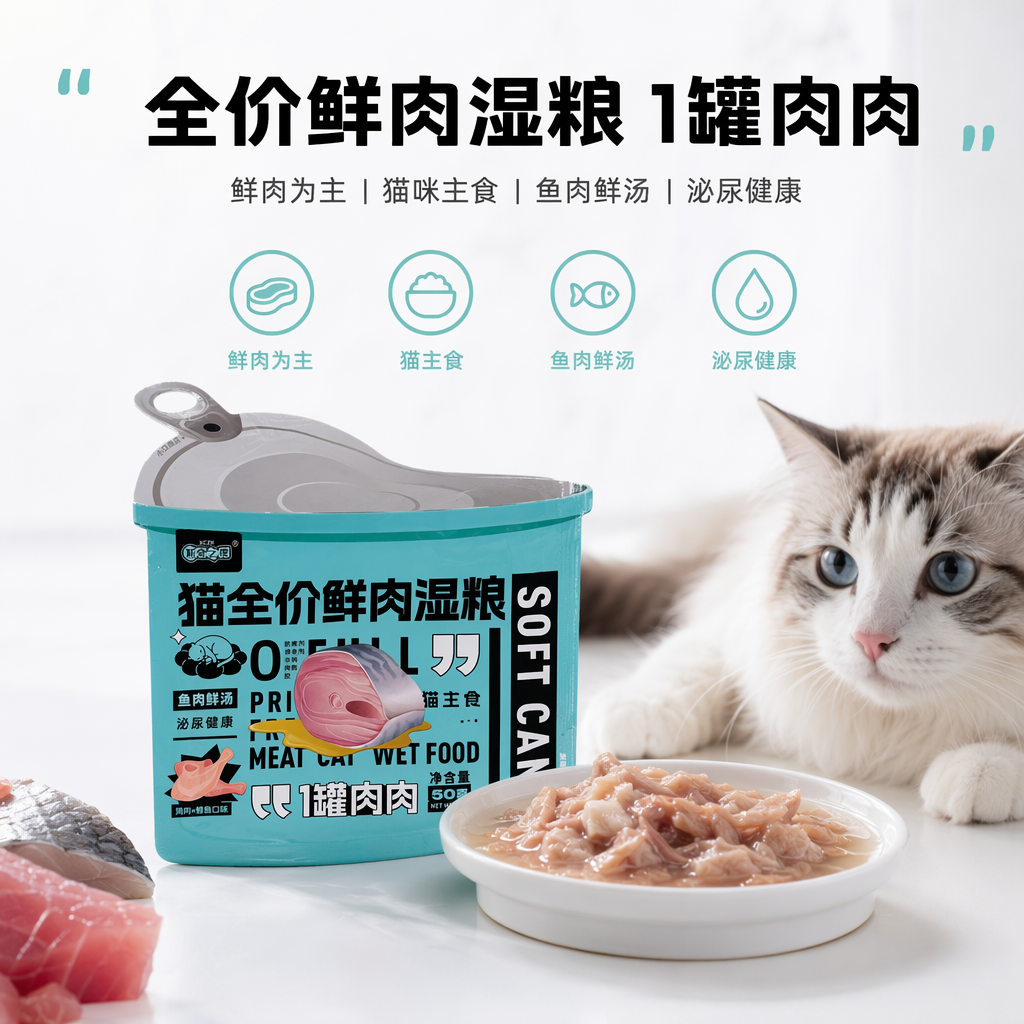 Blue SOFT CAN Cat Full Price Fresh Meat Wet Food SOFT CAN 1 can meat fish Broiler