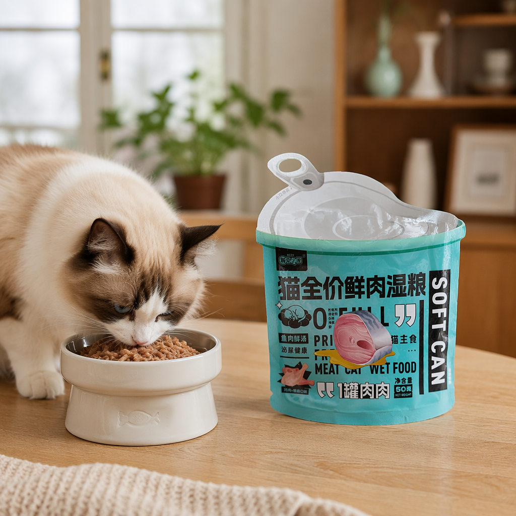 Blue SOFT CAN Cat Full Price Fresh Meat Wet Food SOFT CAN 1 can meat fish Broiler details Picture