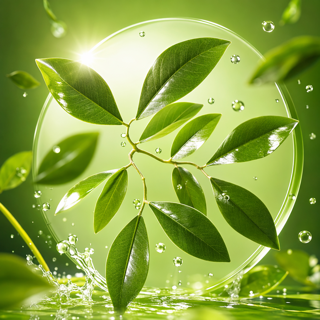 Green branch and leaf decorative paintings for home living room, bedroom and wall decoration in a simple Nordic style Specification image