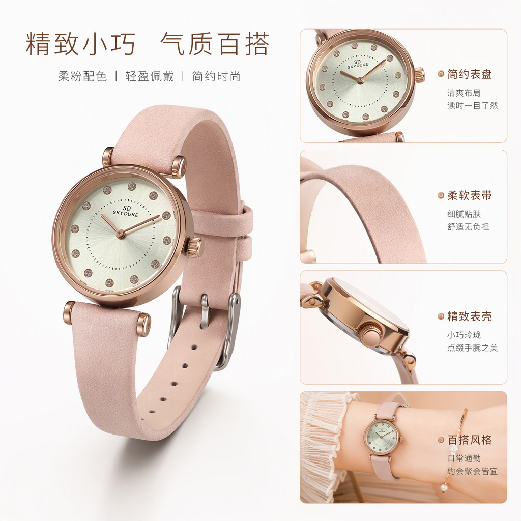 Electronic watches, clothing accessories, quartz movement, waterproof sports wristwatches Specification image