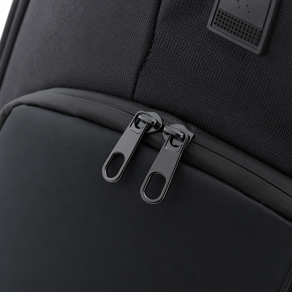 Black wear-resistant nylon backpack with large capacity for commuting and student travel Application Scenario