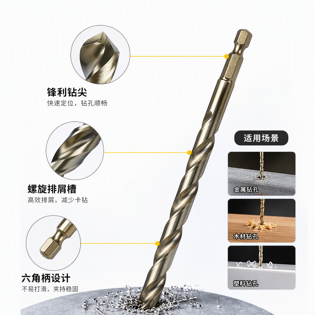 Metal drill bit tungsten steel high-speed steel alloy drill bit sets in multiple specifications ranging from 1mm to 10mm