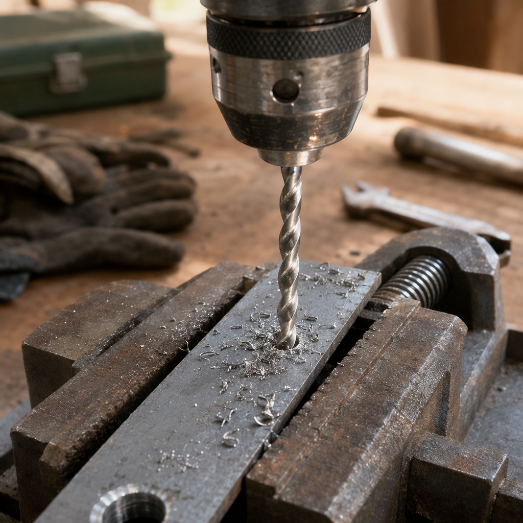 The silver twist drill bit is a special high-speed steel drill bit for metal processing, with a diameter of 6mm details Picture