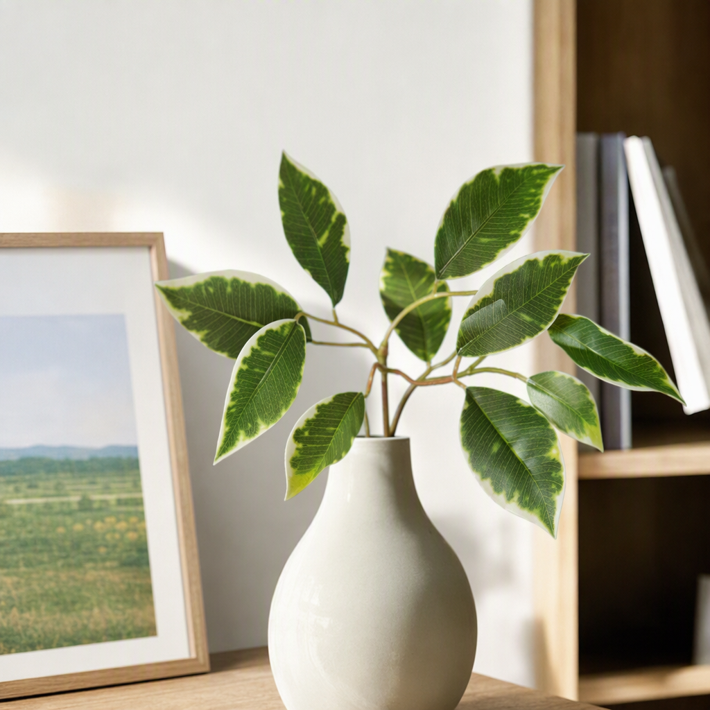 Green variegated leafy foliage plants, potted green plants for home decoration details Picture