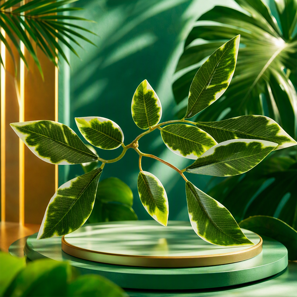 Green variegated leafy foliage plants, potted green plants for home decoration Specification image