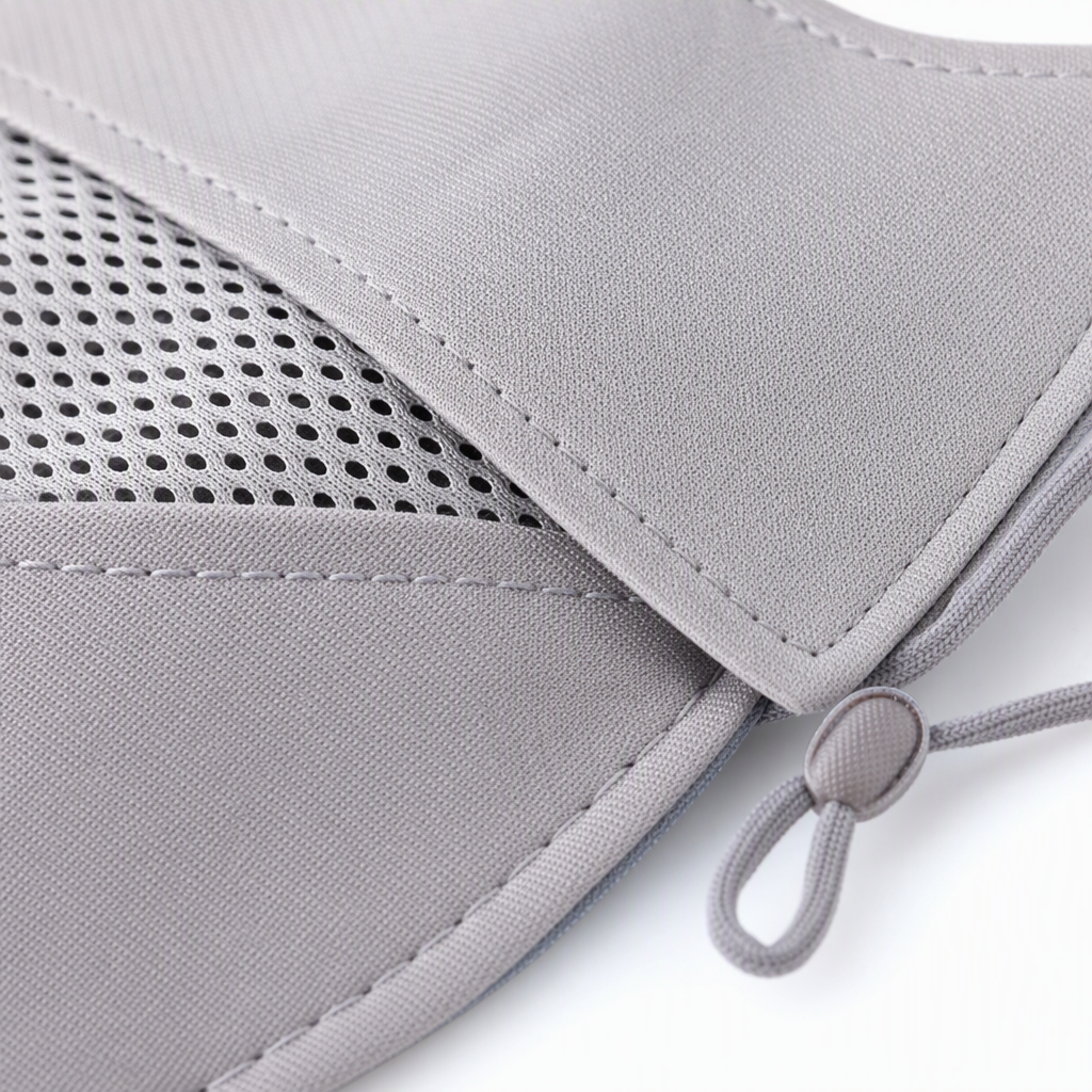 The high-grade grey sun-protective mask is breathable and comfortable for daily use Application Scenario
