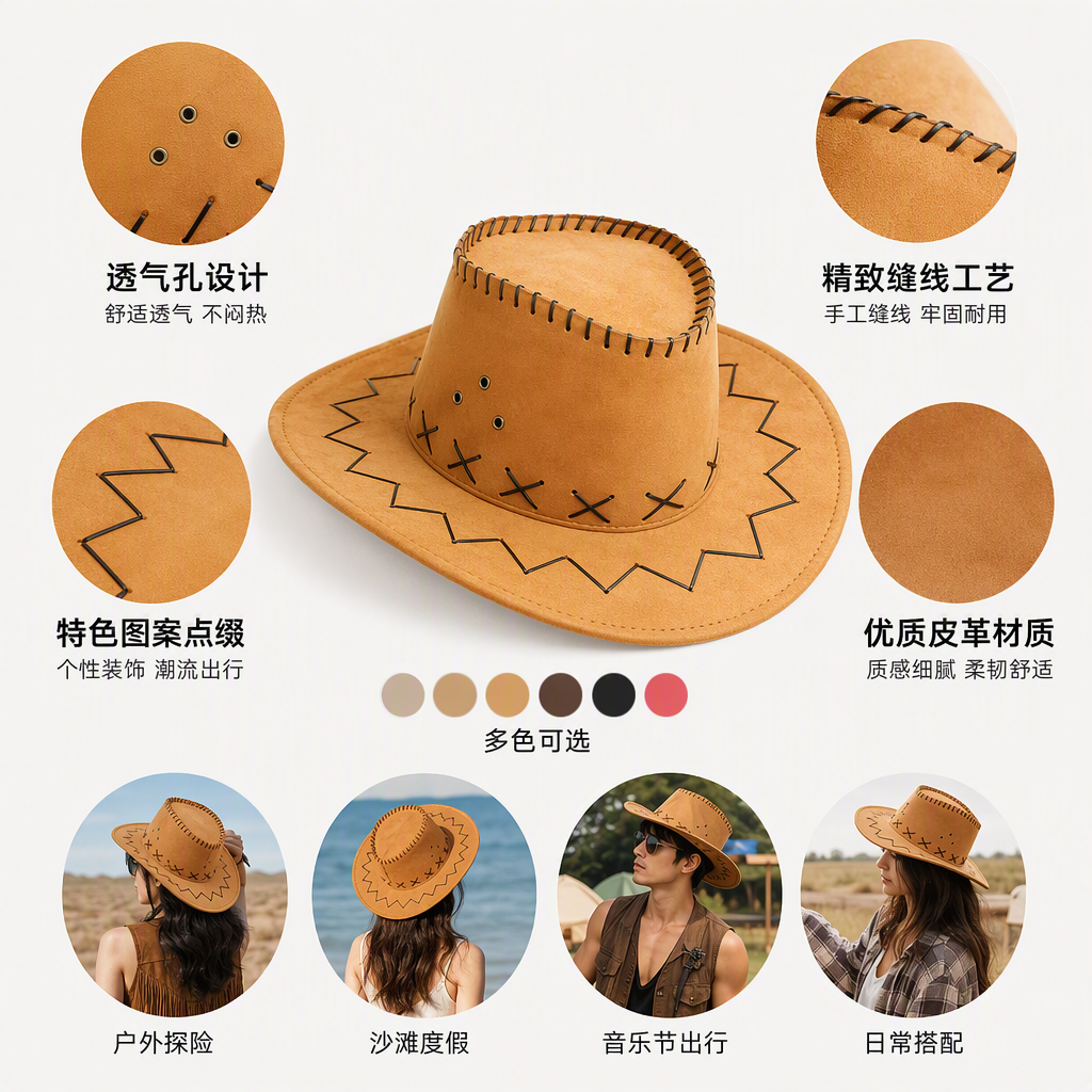 Colorful denim hat for women, summer sunshade, wide-brimmed straw woven, fashionable and versatile casual hat