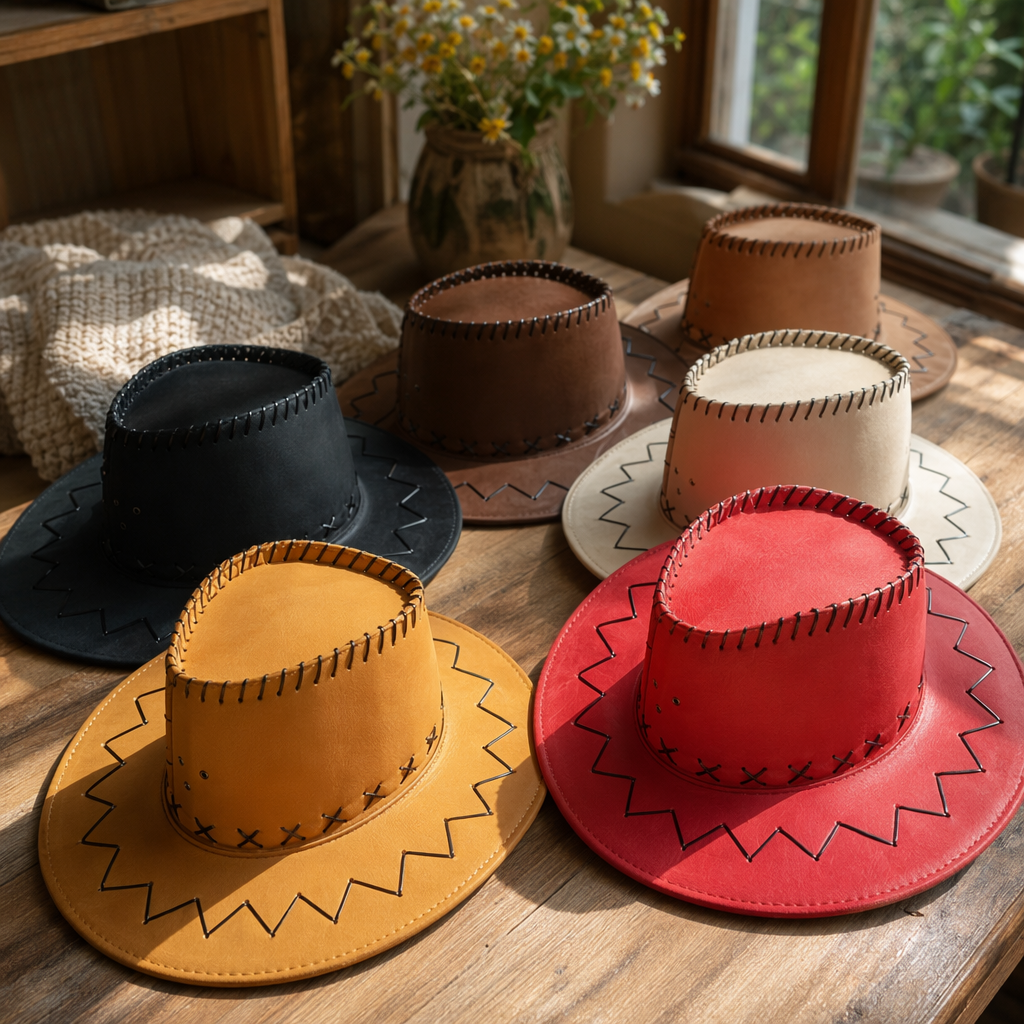 Colorful denim hat for women, summer sunshade, wide-brimmed straw woven, fashionable and versatile casual hat details Picture