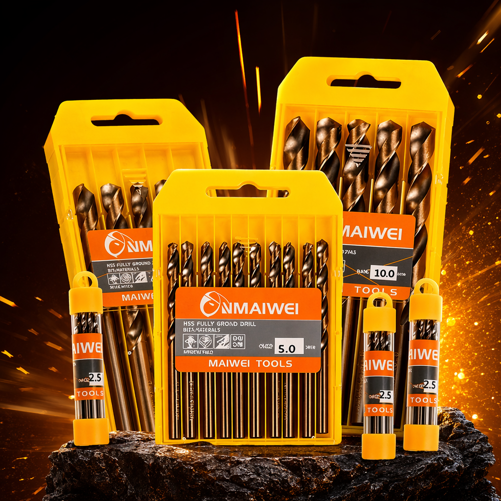 Yellow packaging drill bit set, metal drill bit group, multi-specification household power tool accessories Specification image