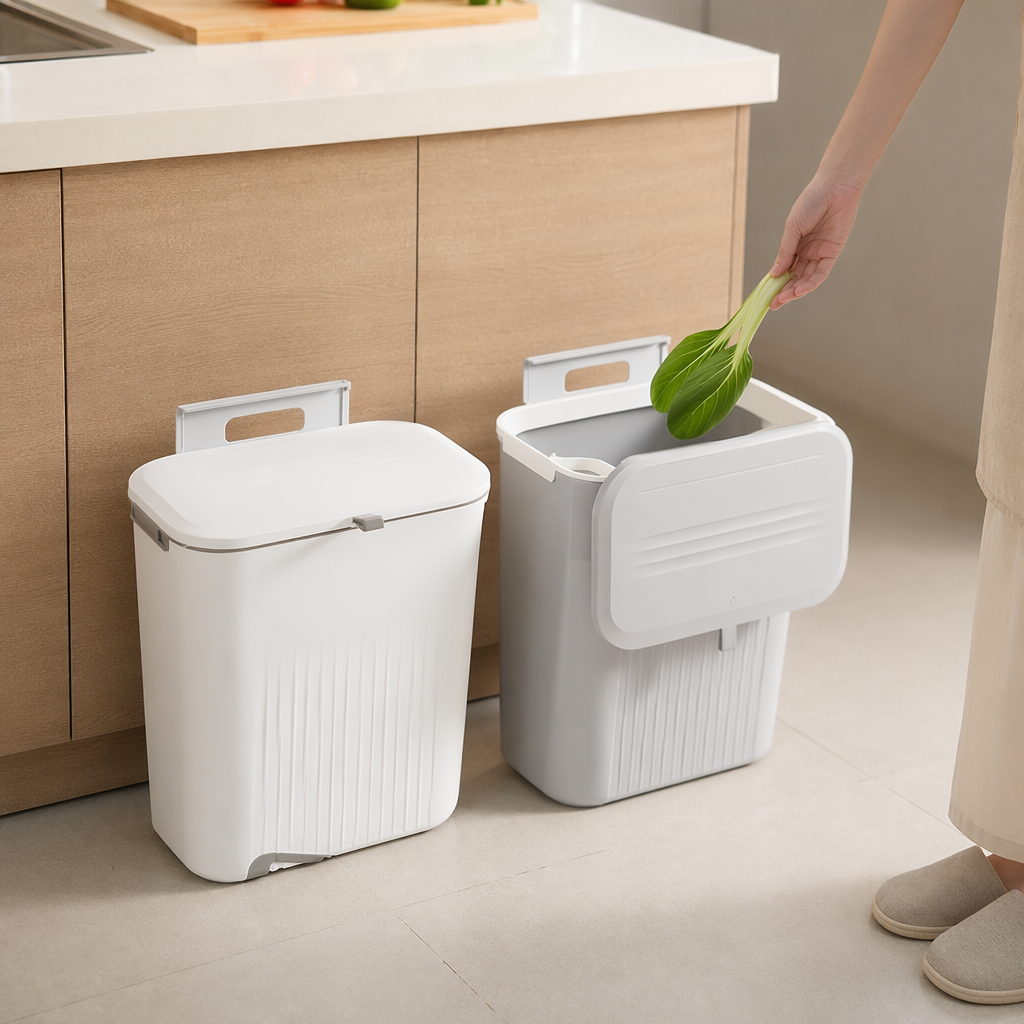 日用百货家用厨房卫生间脚踏式垃圾桶带盖防异味