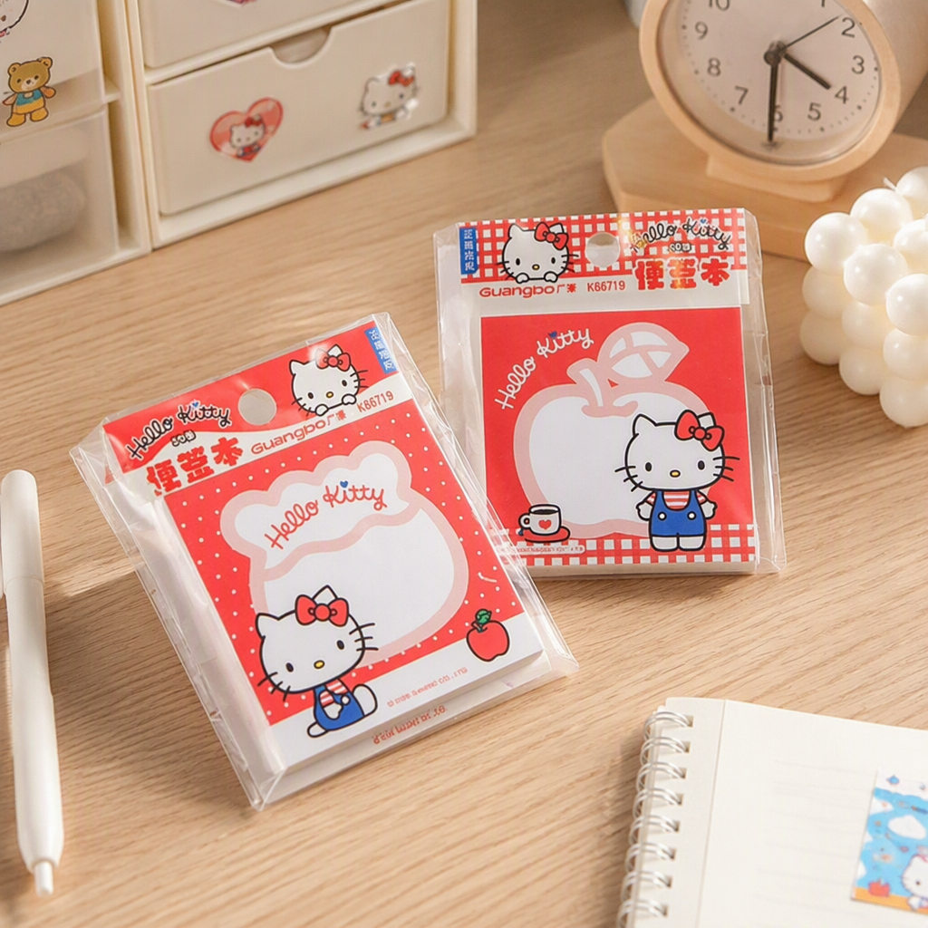 正版Hello Kitty便签纸 三丽鸥授权方形便利贴可爱少女心随身备忘录小本子产品图