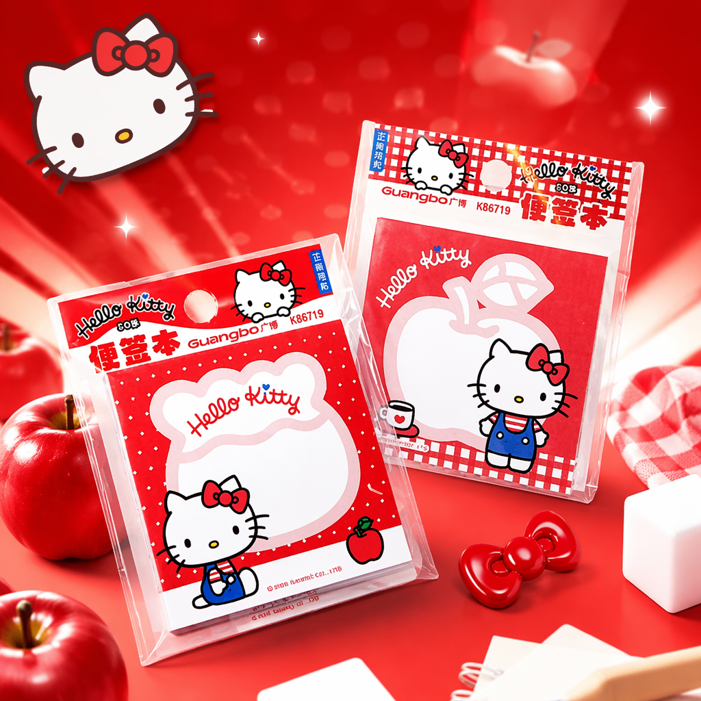 正版Hello Kitty便签纸 三丽鸥授权方形便利贴可爱少女心随身备忘录小本子细节图