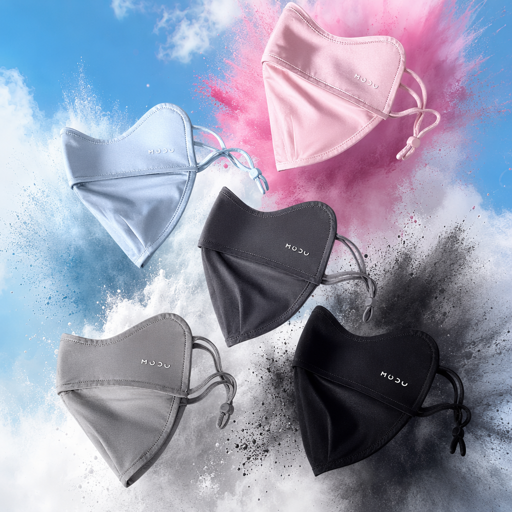 Five-color gradient sun protection mask UPF50+, light, breathable and washable Specification image