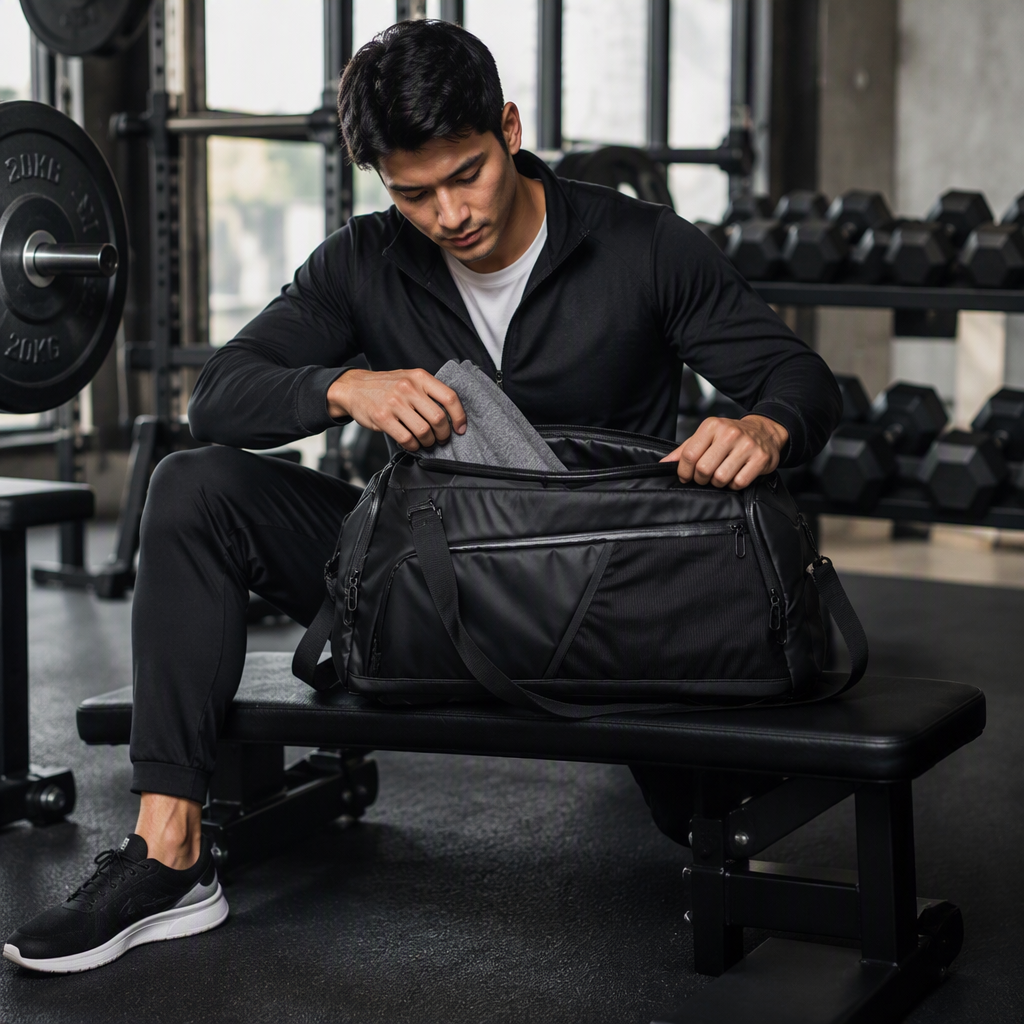 Bolso de viaje multifunción negro de gran capacidad ligero resistente al desgaste business casual mochila de viaje de negocios details Picture