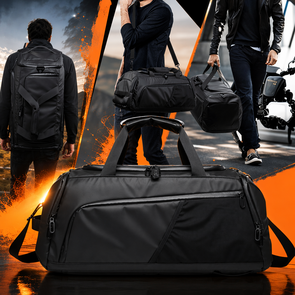 Bolso de viaje multifunción negro de gran capacidad ligero resistente al desgaste business casual mochila de viaje de negocios Specification image