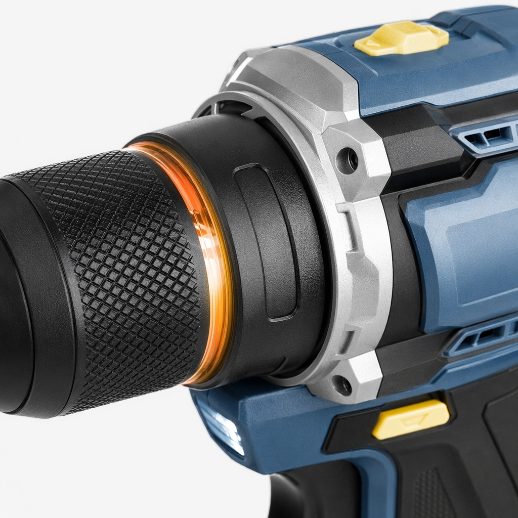 Yellow and blue brushless electric drill, household lithium battery-rechargeable hand drill Application Scenario