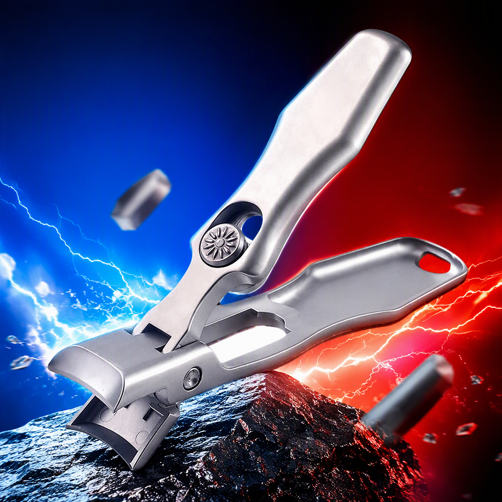 Cortador de uñas de plata acero inoxidable herramienta de manicura portátil para el hogar profesional Specification image