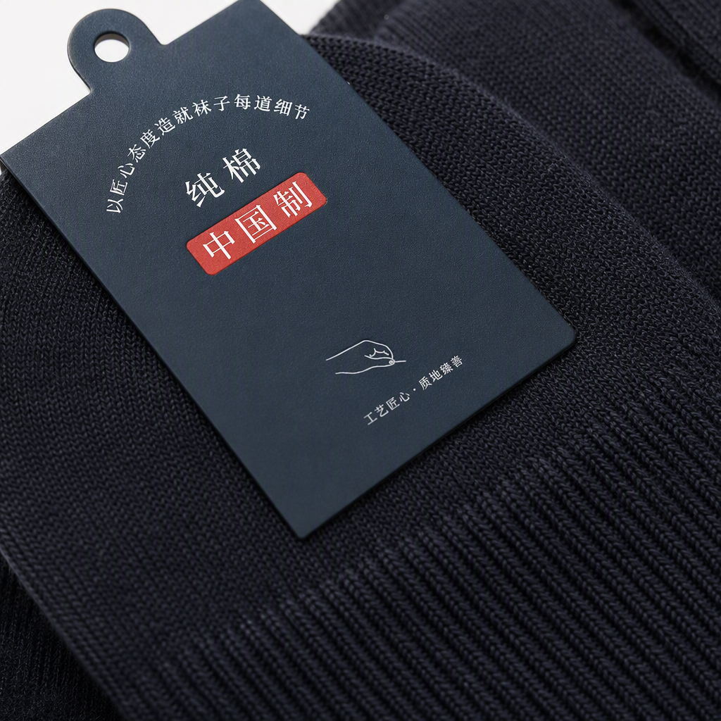 Navy blue pure cotton socks, comfortable, sweat-absorbing and breathable mid-calf socks for both men and women Application Scenario