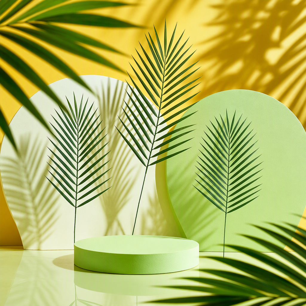 Green palm leaf decorative wall stickers tropical style home background wall fabric hanging decorations Specification image