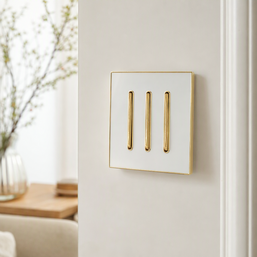 H8 y H9 interruptor de pared de control único tri-open home office diseño impermeable universal especial para comercio exterior details Picture