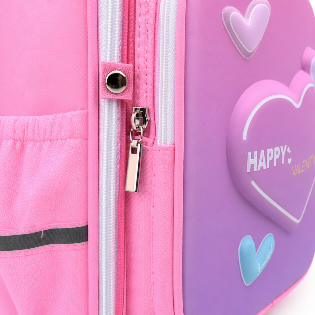 Pink heart theme mochila escolar para niñas de primaria portátil mochila de estudiante de gran capacidad Application Scenario